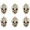 Bag of Mini Pumpkin Head Skulls Halloween Decorations - 3" - Set of 6